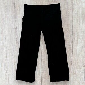 ATHLETA Black Wide Leg Cropped Capri Stretch Leggings M